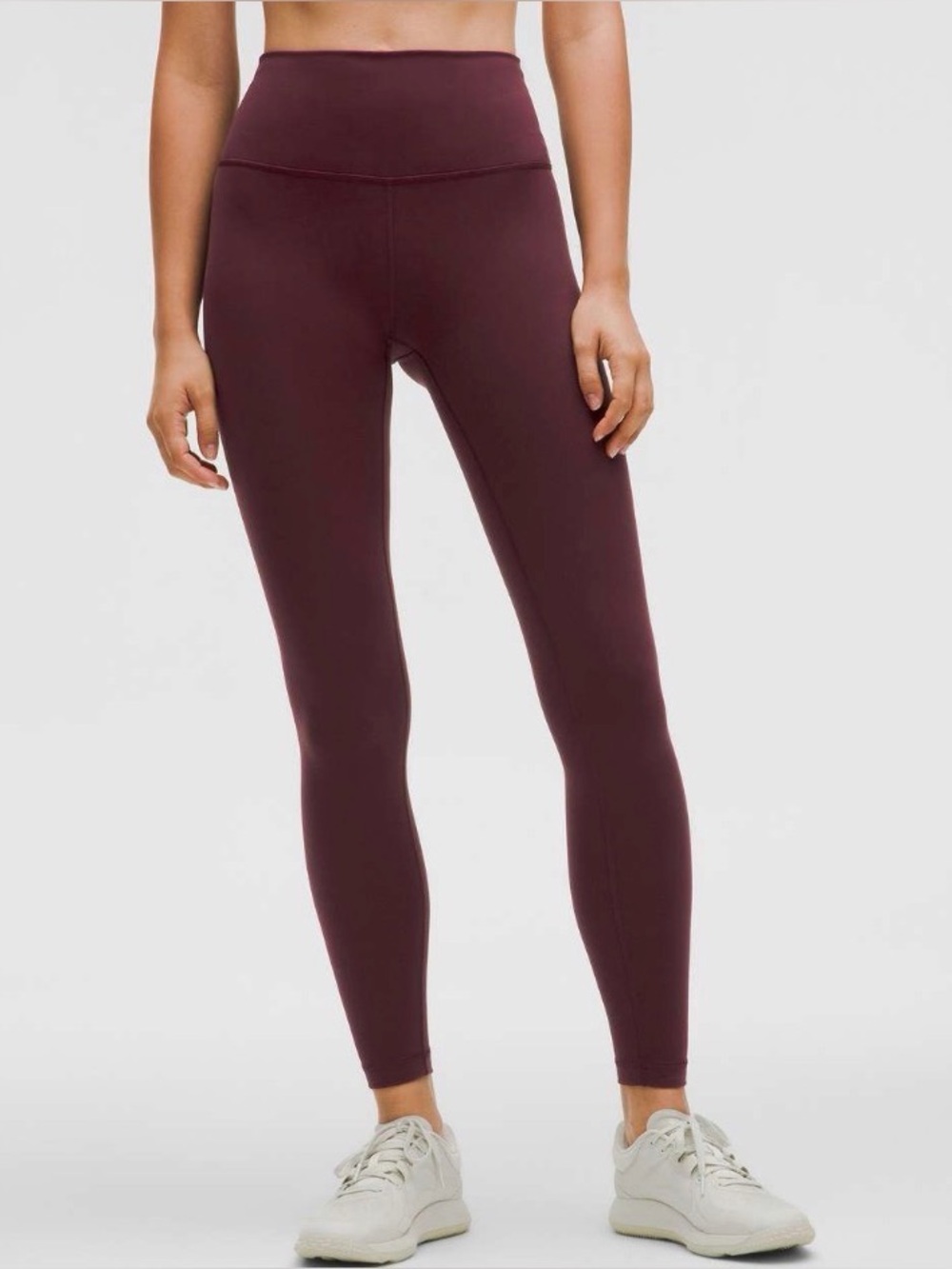 Lululemon Wunder Train High Rise Tight Leggings 25" Burgundy 4